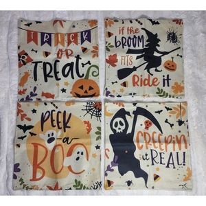 Halloween Pillow Covers (4), Set of 4, Pillow Cases, Fall Pillow Covers, Cute